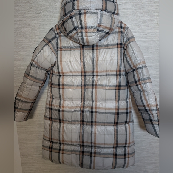 SAVE THE DUCK Brown Gray Black Plaid Puffer Coat Jacket 0 XS Rare - Picture 13 of 13